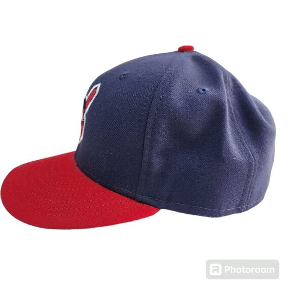 New Era 59FIFTY Cleveland Indians Official MLB On-Field Fitted Hat 7 1/4 - Picture 4 of 6